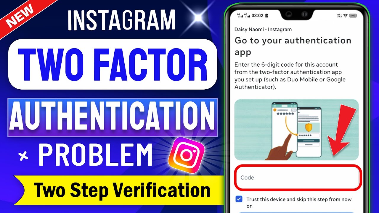 Проблема с двухфакторной аутентификацией в Instagram | Перейдите в приложение аутентификации | Дв...