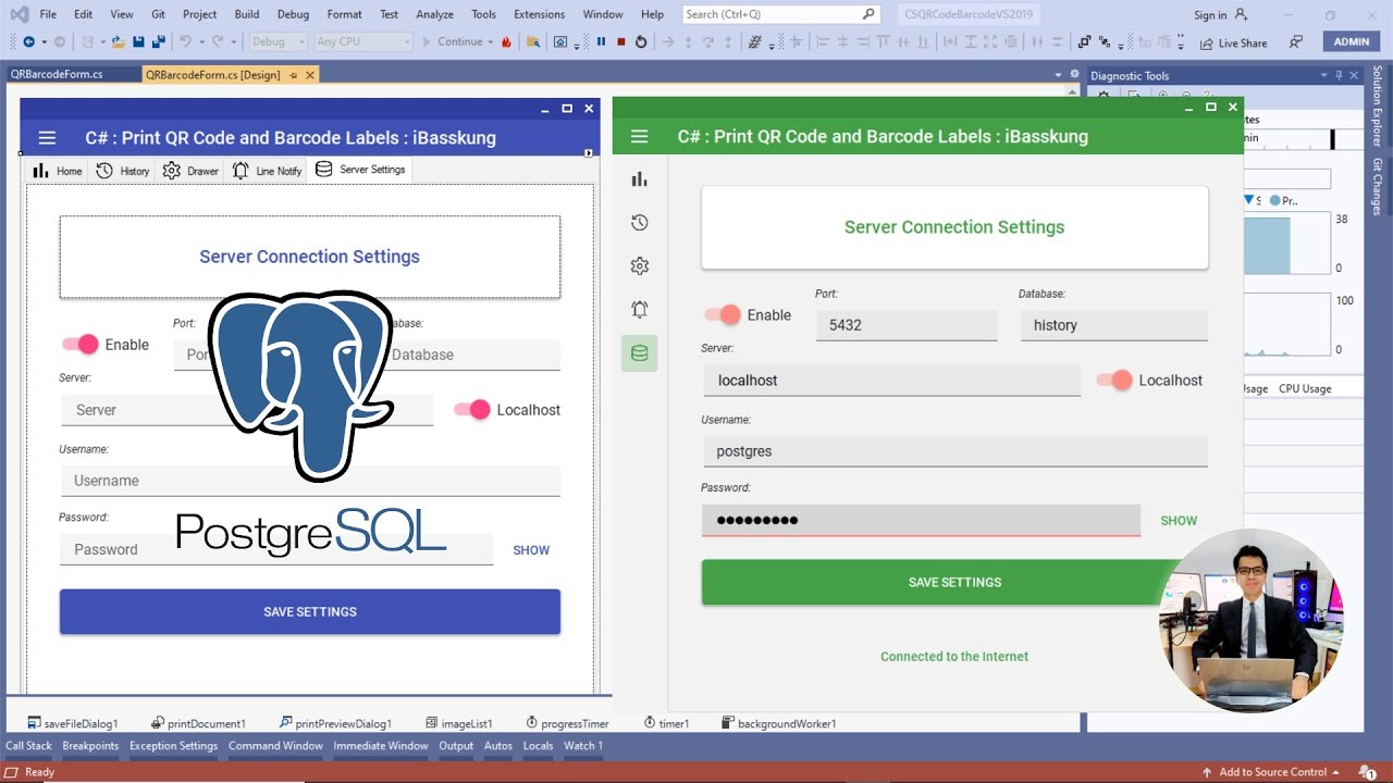 Designing Database Connection Settings Page (English Audio) - Part 1