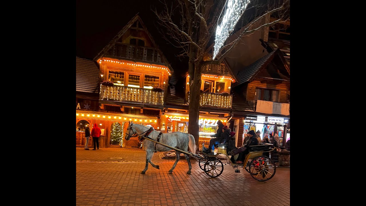 First Night in Zakopane,  Magical Evening in the Heart of the Tatra Mountains, Poland    12 2024  4K