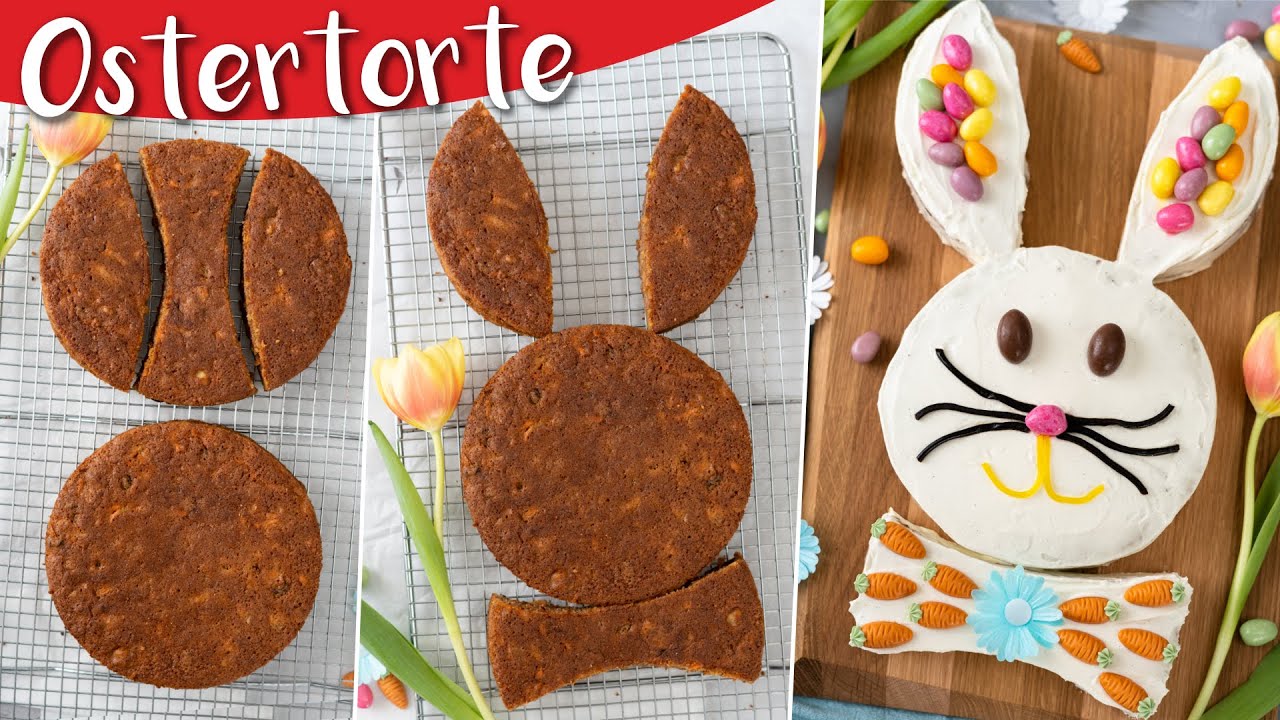 S&uuml;&szlig;er Hase als Ostern Torte - Einfache Rezept Idee