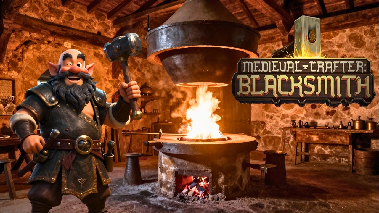 ZOSTAŁEM ŚREDNIOWIECZNYM KOWALEM ! | Medieval Crafter : Blacksmith #1