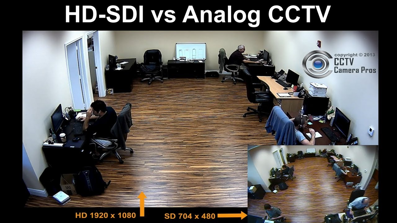 HD-SDI Camera vs Analog CCTV Camera (1080p vs D1 Resolution)
