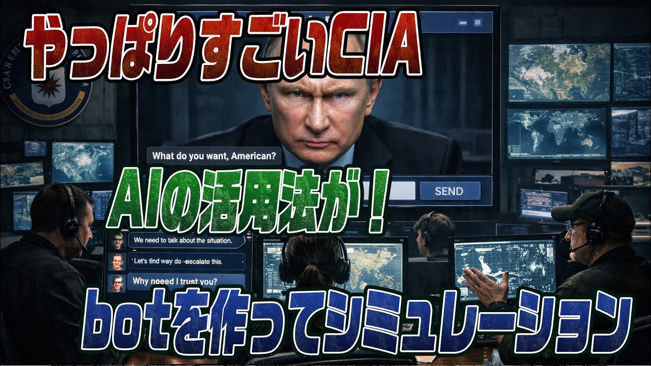 #924 CIAのAI活用がヤバすぎる！プーチン・習近平のBotが！