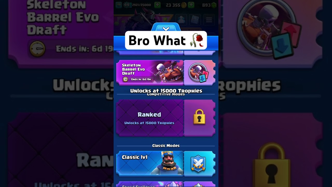 Sub to @LaggyCreates Why is ranked 15k trophies?? 🥀🥀😭 #clashroyale #relatable #new #update #memes