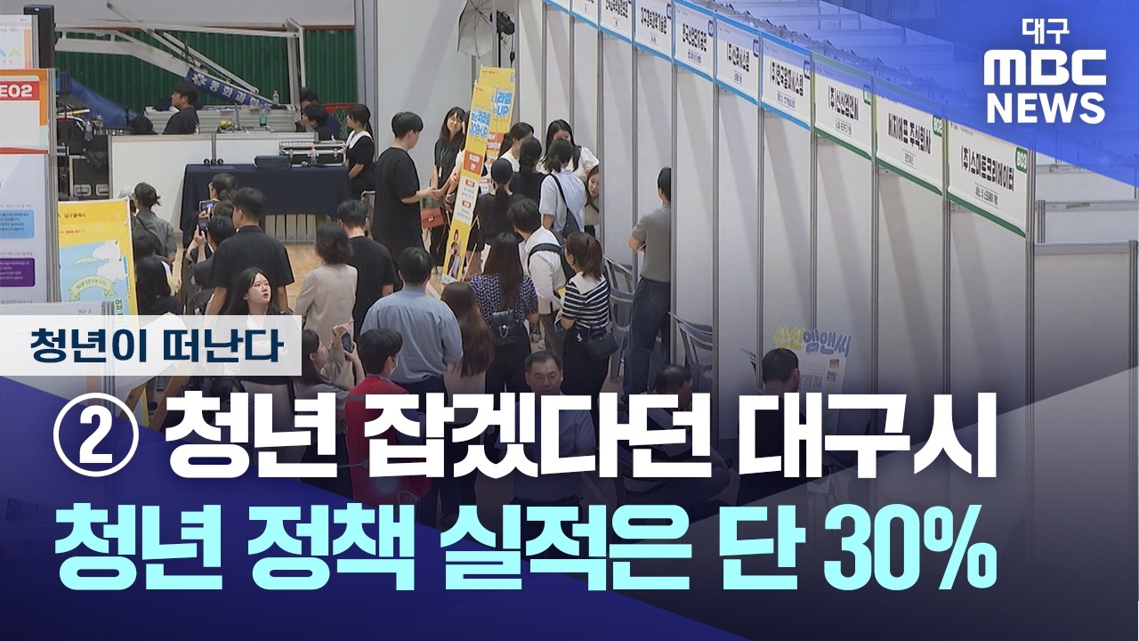 [청년이 떠난다] ② 청년 잡겠다던 대구시&middot;&middot;&middot;청년 정책 실적은 단 30% | 대구MBC뉴스