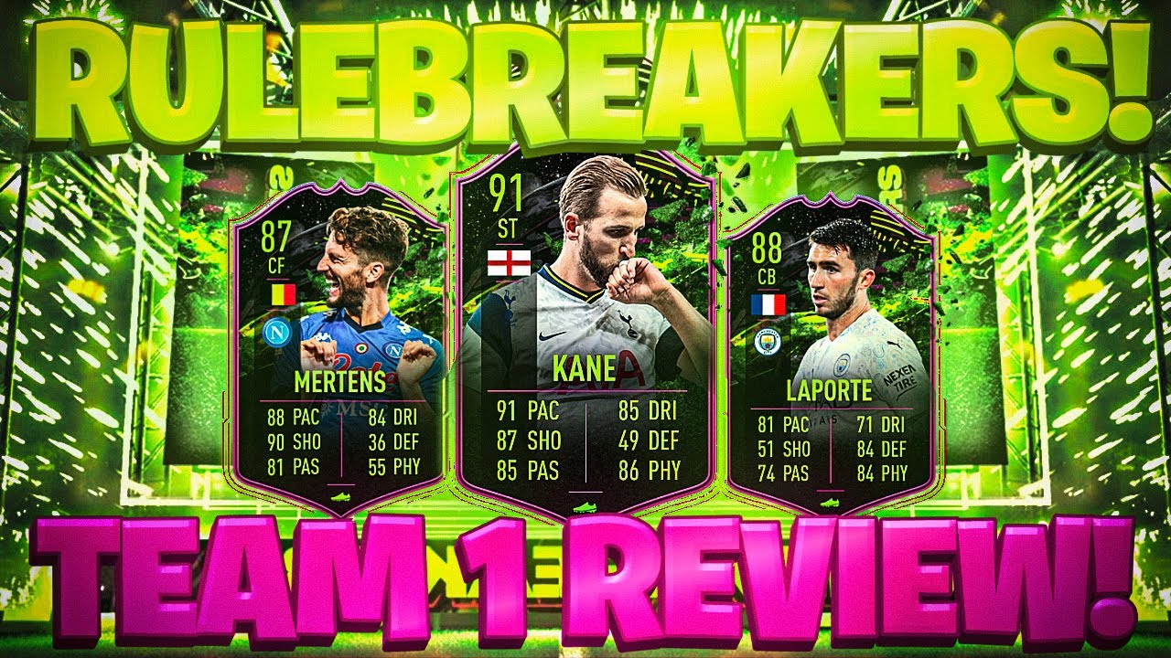FIFA 21 RULEBREAKERS TEAM 1 REVIEW! THE BEST CARDS YOU NEED TO PICK UP! 90+ PACE HARRY KANE!