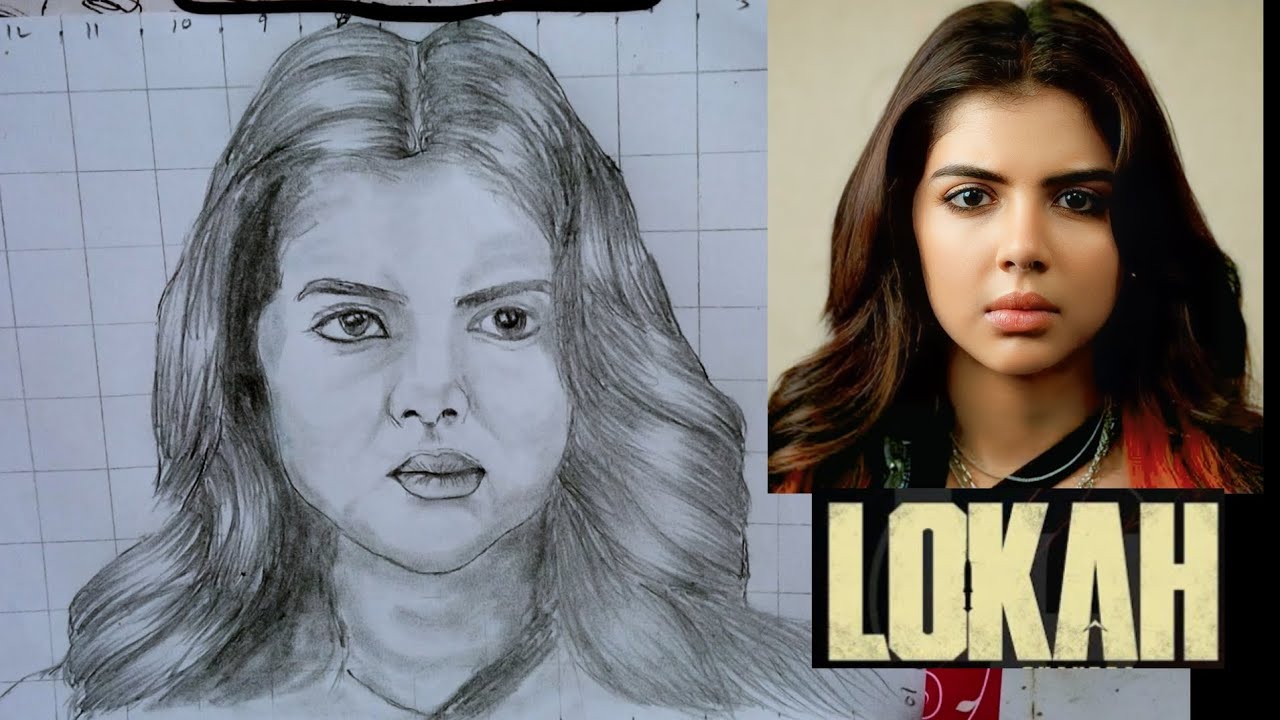 Kalyani priyadarshan drawing . how to draw kalyani priyadarshan drawing . #lokah