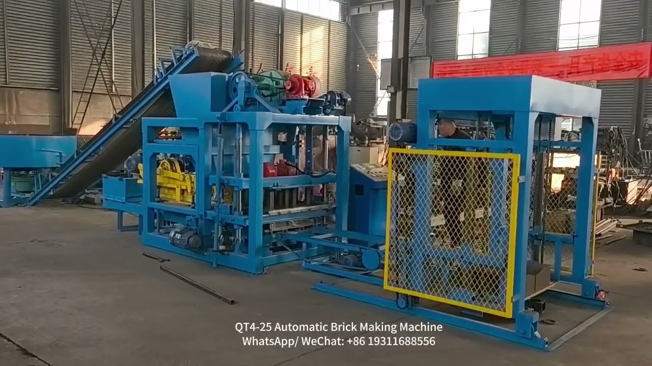 QTJ4-25 Automatic Block Machine #machine #manybricks #brickmakingmachine #factory #factoryproducts