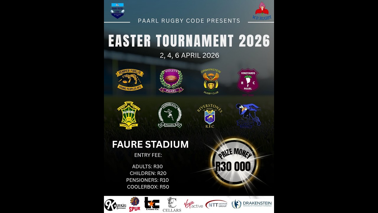 WESTERN PROVINCE PAARL REGION PRESENTS EASTER TOURNAMENT 2026 | Final Round 2nd April 2026