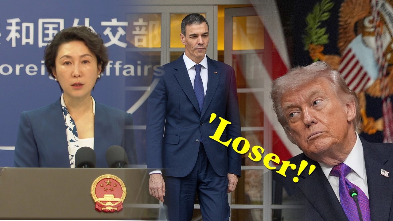 What is China's view of Trump blasting 'loser' Spain and current US-Spain row over Iran Conflict?