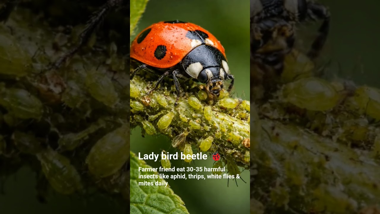 Lady Bird Beetle 🐞 #beetle #insects #beneficialinsects #agriculture #entomology #farming #predator