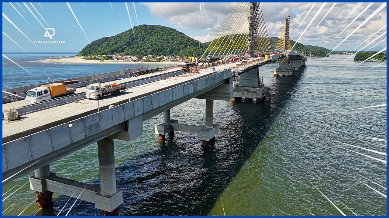 🌉 Agora vai! Acessos da Ponte de Guaratuba entram na fase de pavimenta&ccedil;&atilde;o!