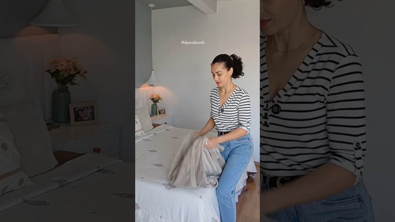 Como fazer uma linda cama posta de forma simples e fácil | Carla Oliveira