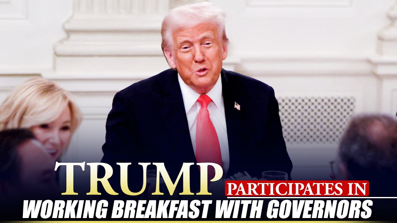 LIVE: US President Trump participates in a Working Breakfast with Governors in State Dining Room