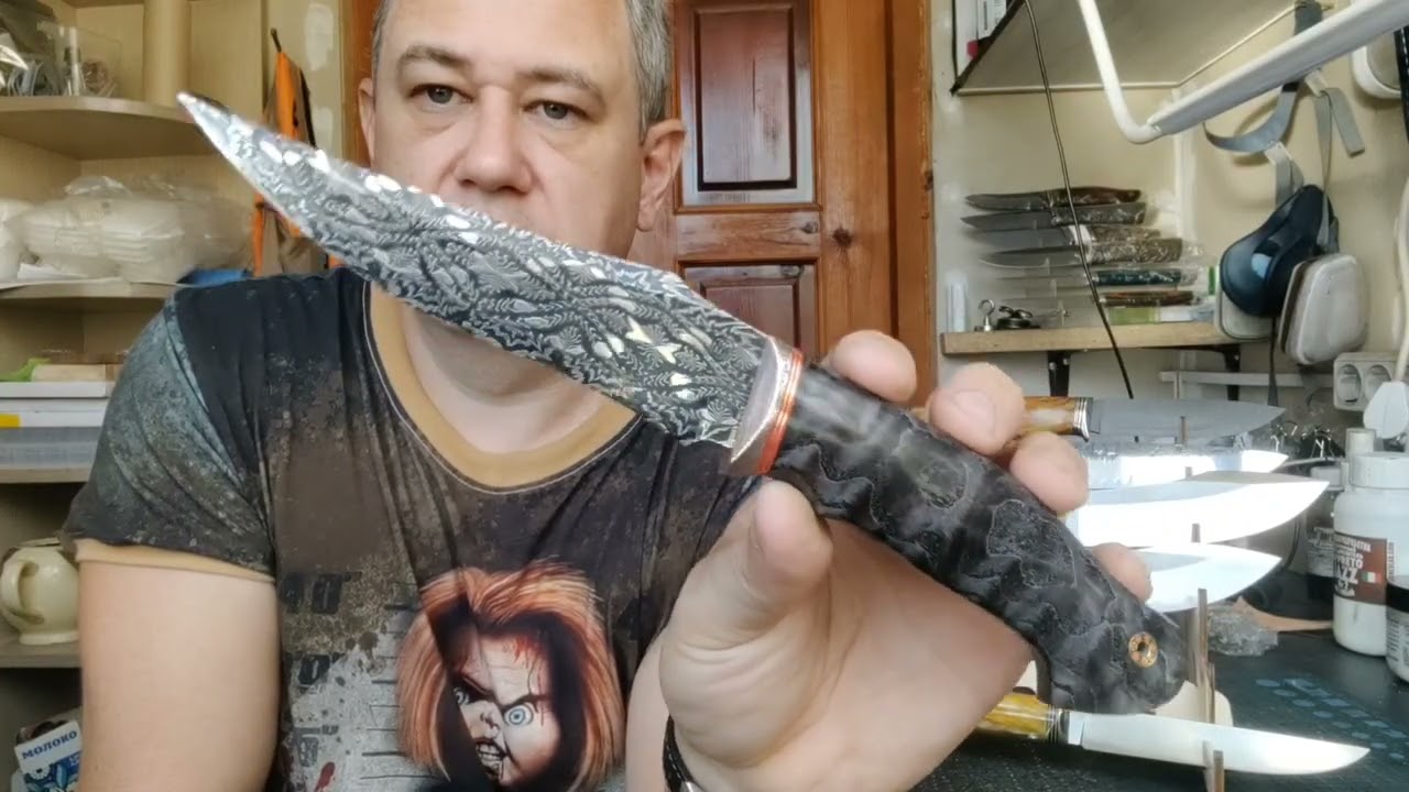 Шикарный нож из мозаичного дамаска. Выполненные работы. Для тех, кто любит хайп.