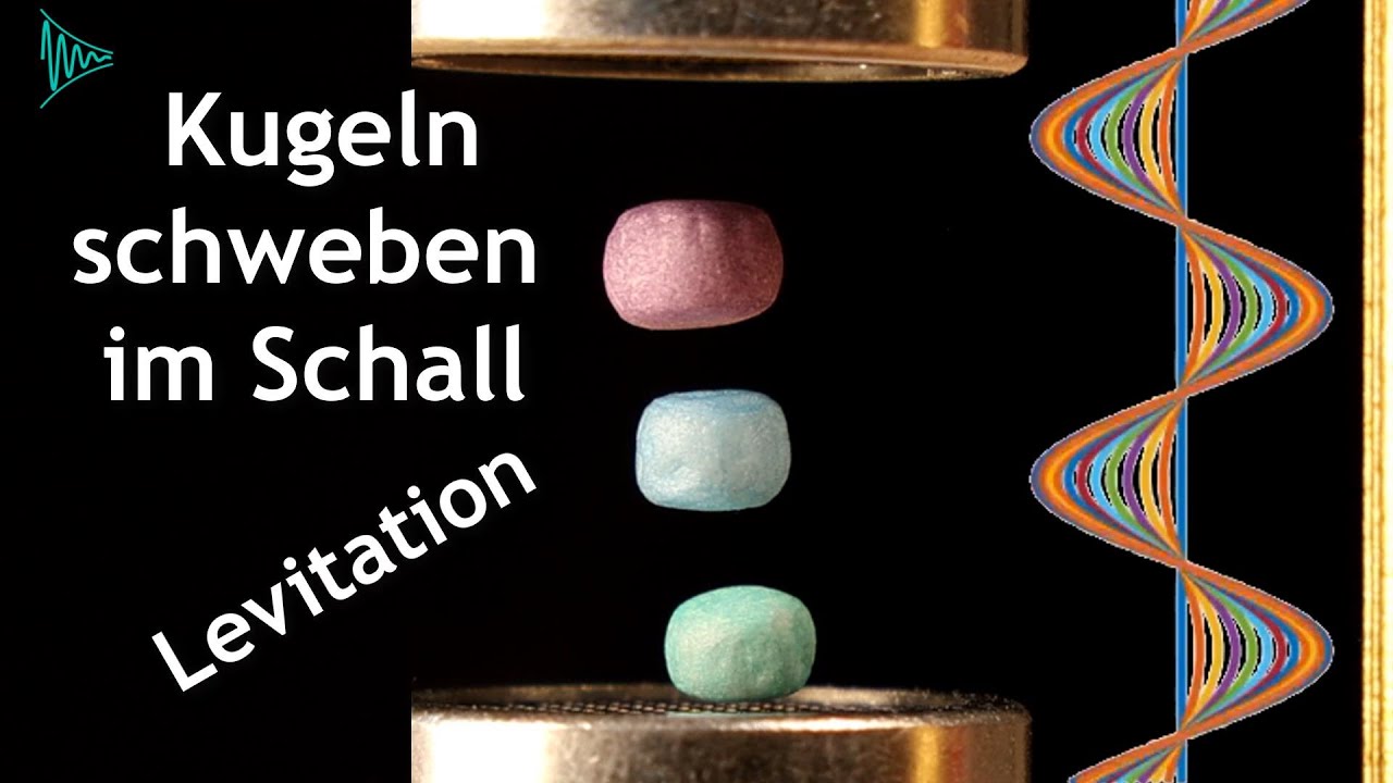 Stehende Wellen von Ultraschallquellen lassen Kugeln schweben, Schwingungen & Wellen Experiment