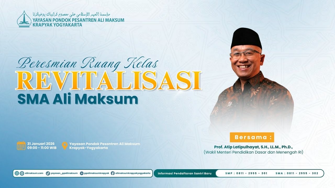 PERESMIAN HASIL REVITALISASI SATUAN PENDIDIKAN JENJANG SMA SE - PROVINSI D.I. YOGYAKARTA TA 2025