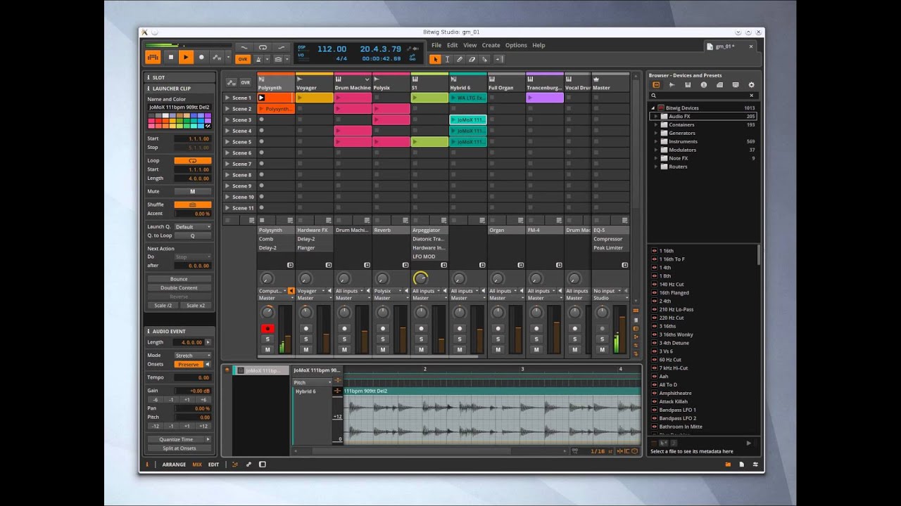 Bitwig Studio Linux overview