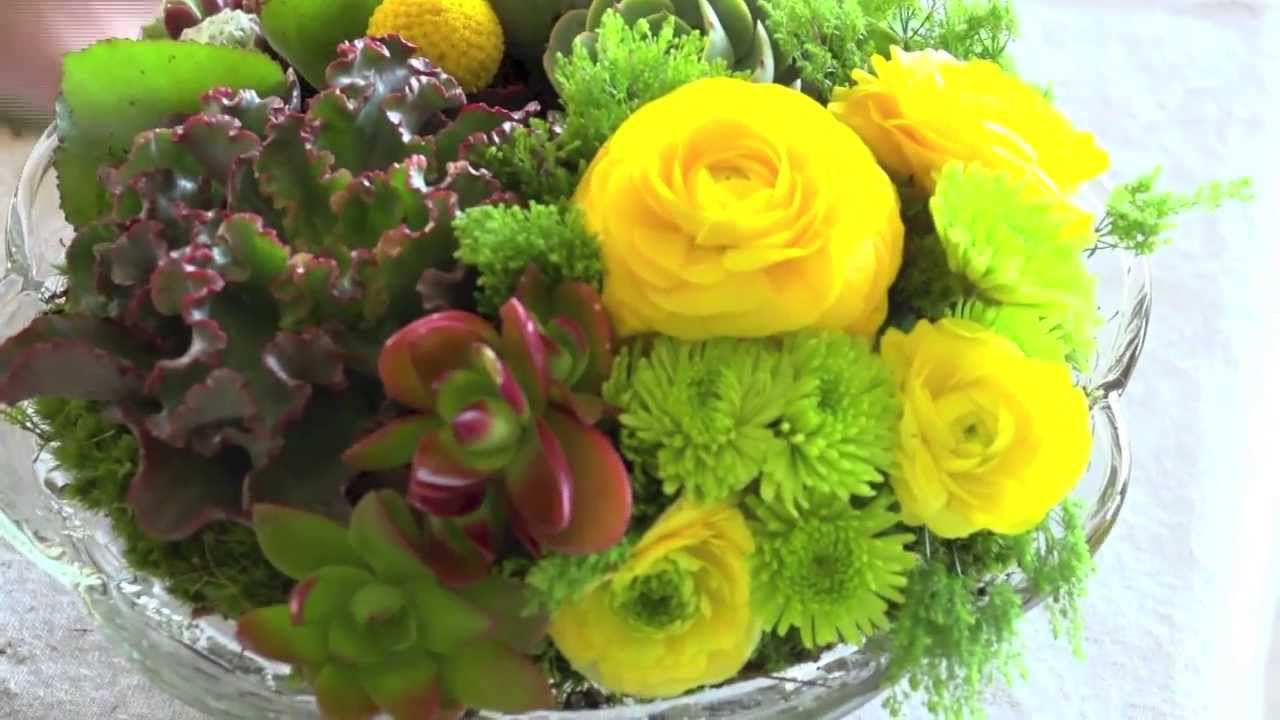 Creating a succulent cake-stand centerpiece