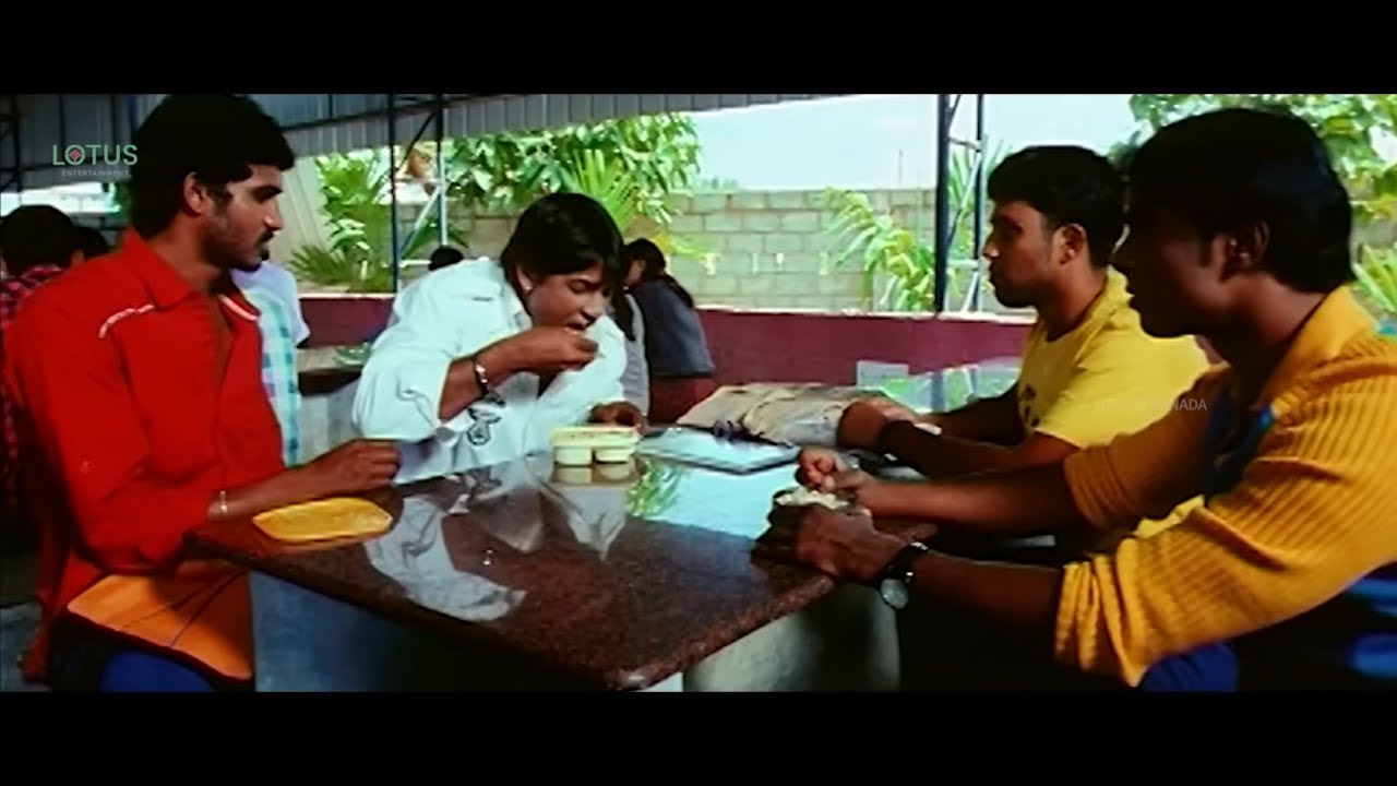 Vijay Eats Chicken Biriyani of Chikkanna Without Giving To Him | Rajani Kantha Kannada Movie Part 02