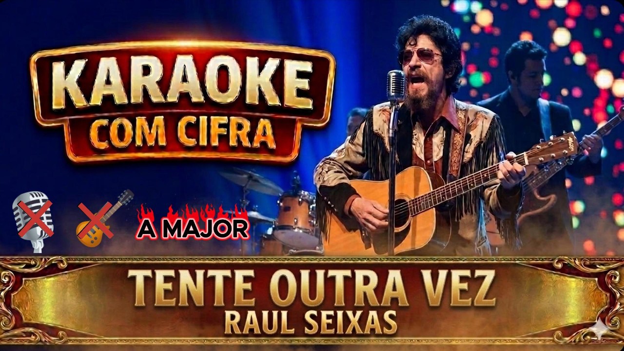 Karaoke com Cifra - Tente Outra Vez (Raul Seixas) - Backing track sem voz e sem violão/guitarra