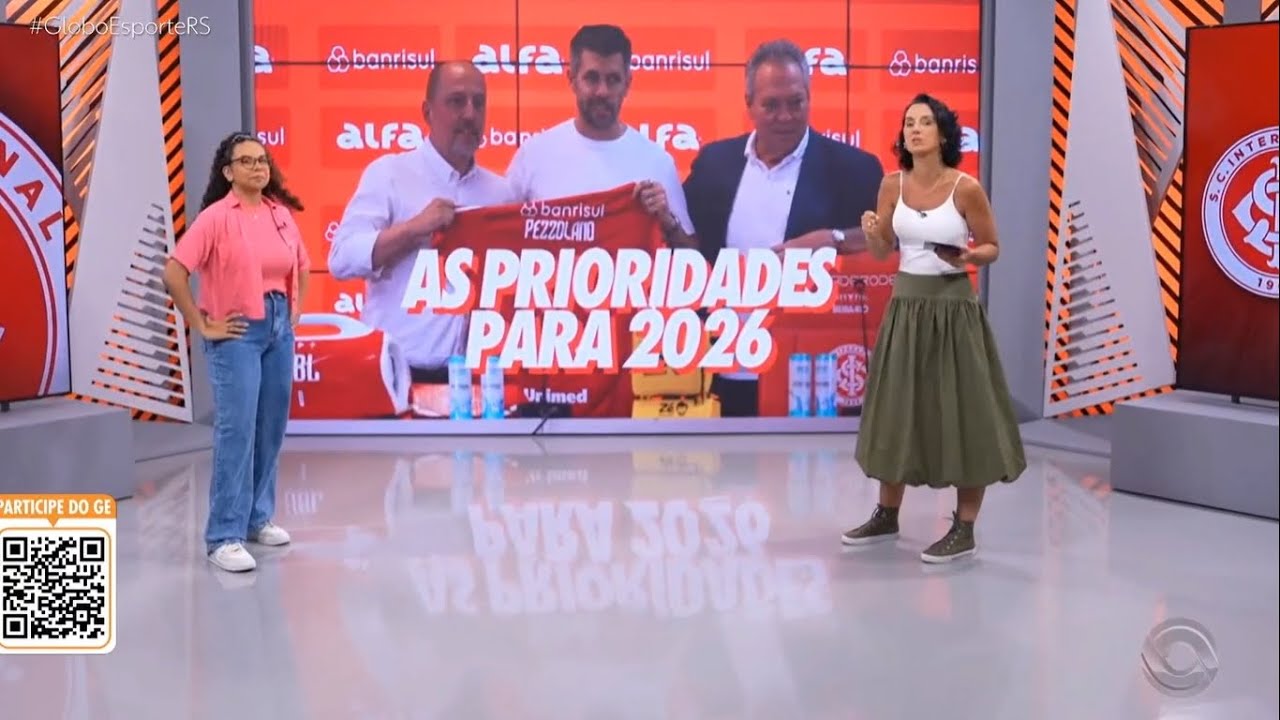 Globo Esporte RS - O foco da diretoria do Inter e de Pezzolano para o time de 2026