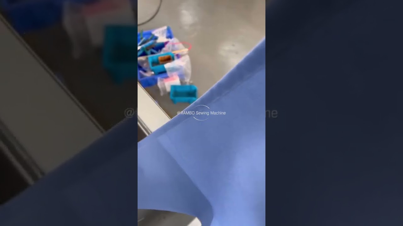 Shirt automatic pocket & sleeve hemming machine testing before delivery, RAMBO RM-580