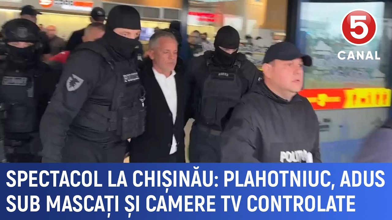 Spectacol la Chișinău: Plahotniuc, adus sub mascați și camere TV controlate