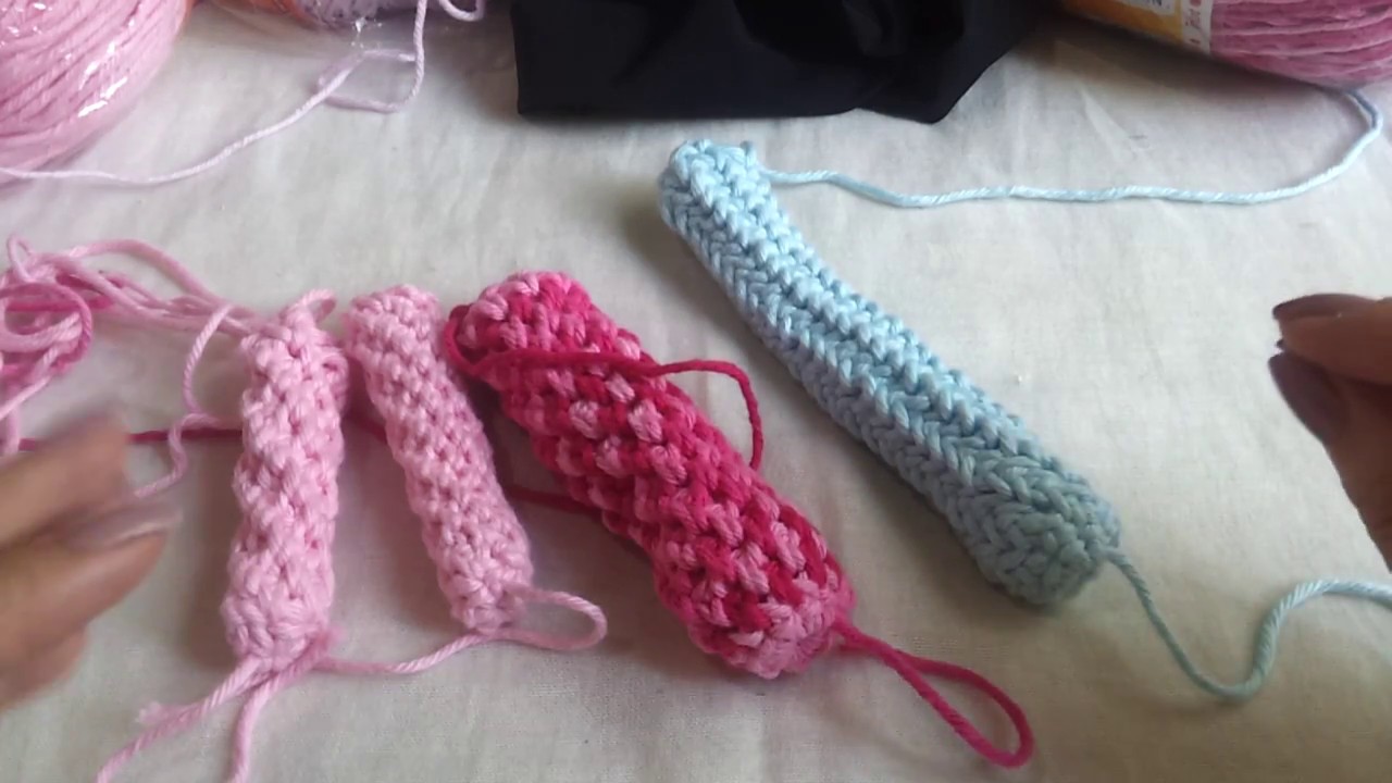 Alça tubular para bolsa em Croche /Crochet icord /Crochet handbag