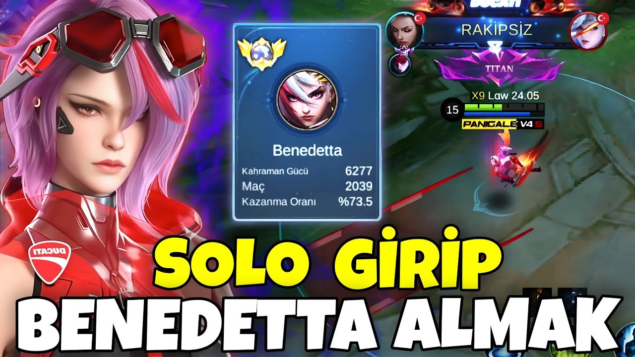 SOLO GİRİP BENEDETTA ALMAK ! TÜM HARİTANIN HERYERİNDE OLAN BENEDETTA ! | Mobile Legends