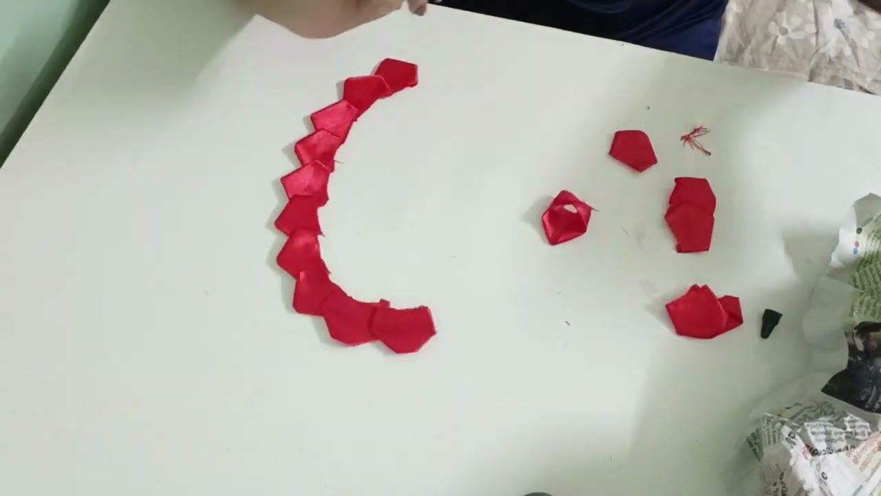 How to make satin rose flowers🌹🌹 