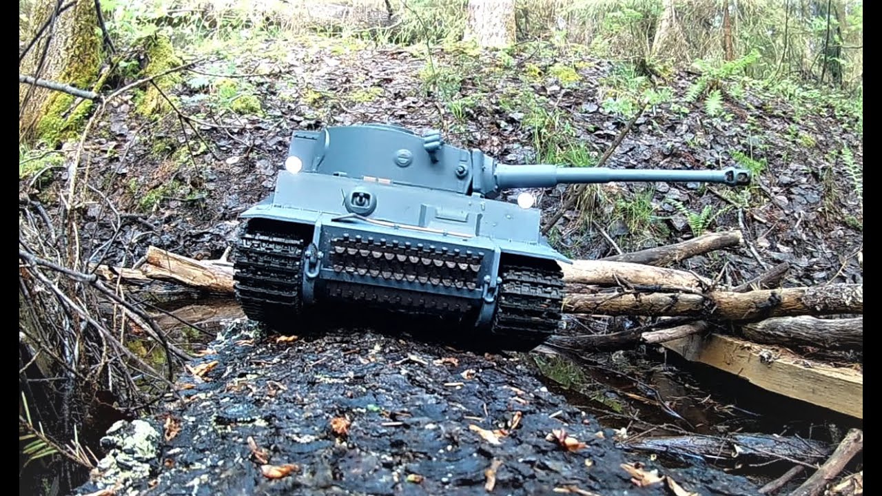 Rc Tank TIGER 1, First Test Drive!. Heng Long 1/16.