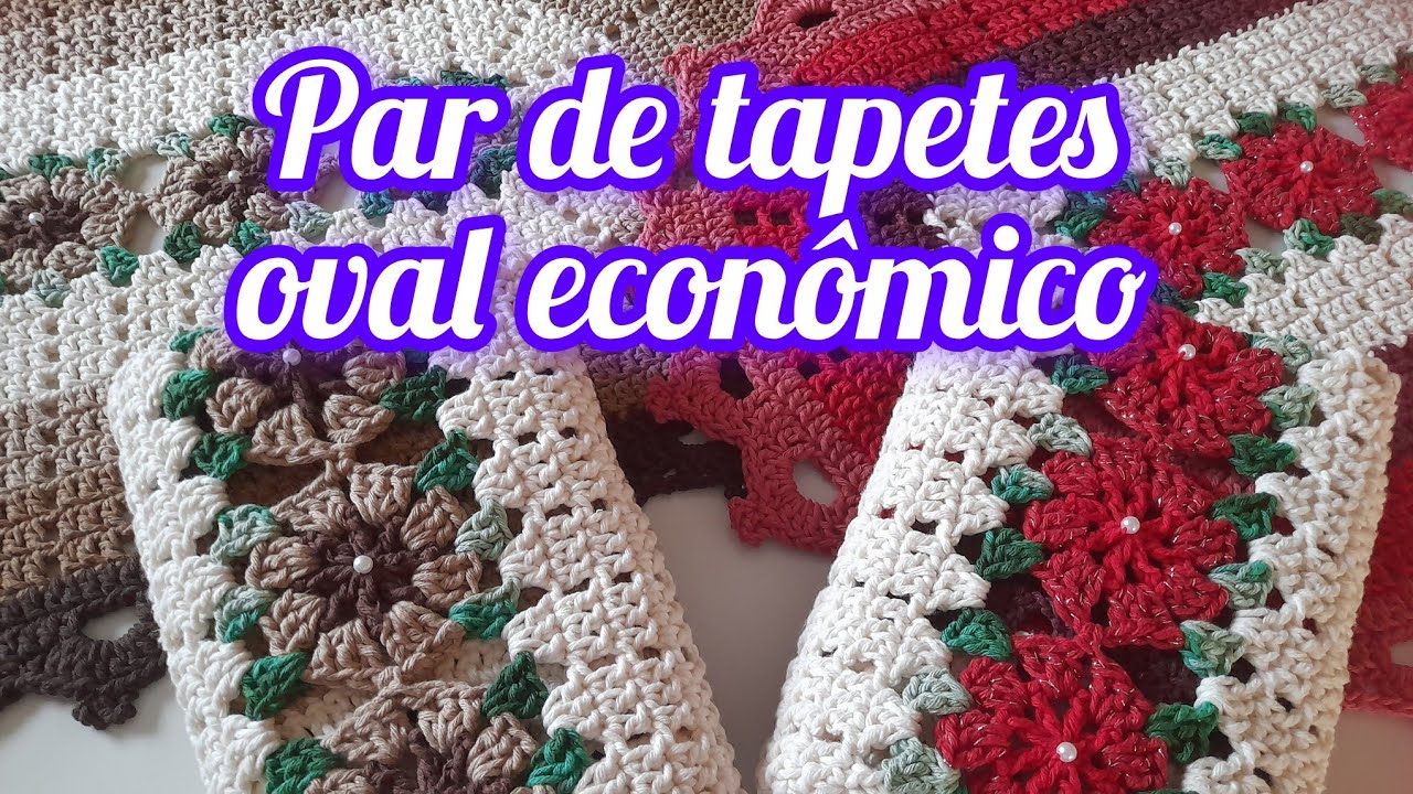✅️🚨PRODUÇÃO DE 2 PARES  DE TAPETES OVAL ECONÔMICO combinação lindíssima. 