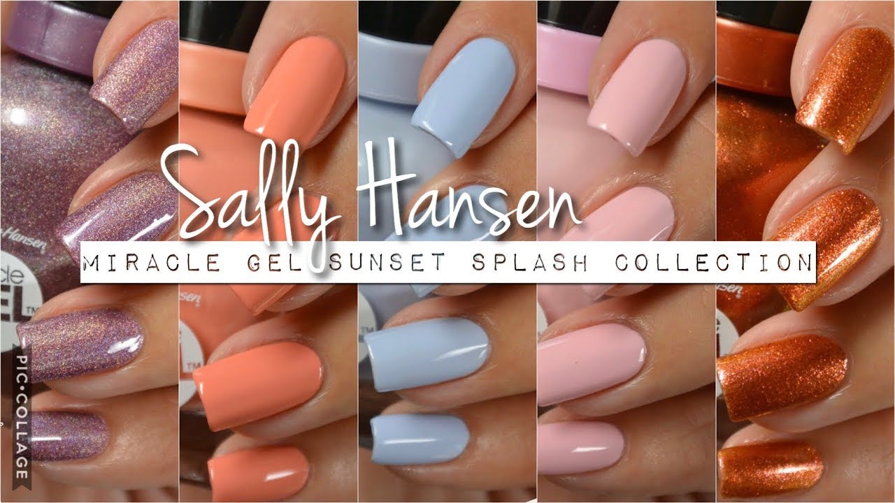 Swatches || Sally Hansen Miracle Gel Sunset Splash | Rikki's Nails