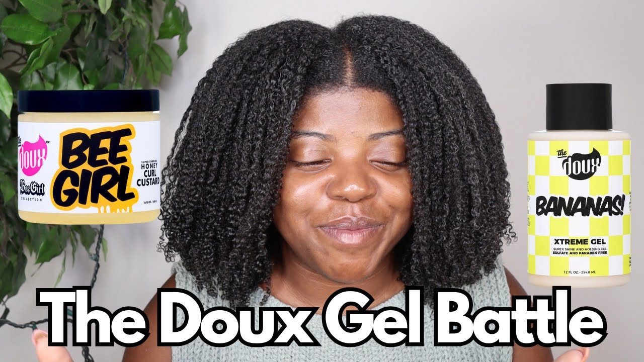 Bee Girl Curl Custard Vs. Bananas Xtreme Hair Gel | The Doux Gel Battle on Type 4 Hair