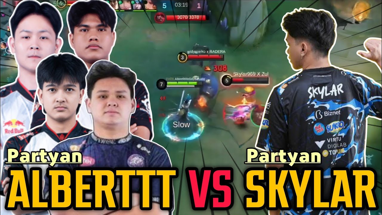 Partyan Alberttt X Nino Nabrak Partyan Skylar 🔥 - Mobile Legends