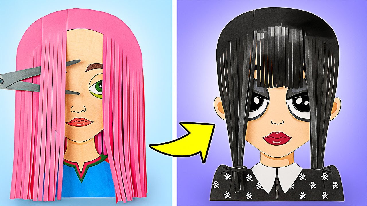 Wednesday&rsquo;s Paper Craft Comeback! ✂️🖤 DIY Magic & Gothic Chic | Wednesday Addams vs Enid