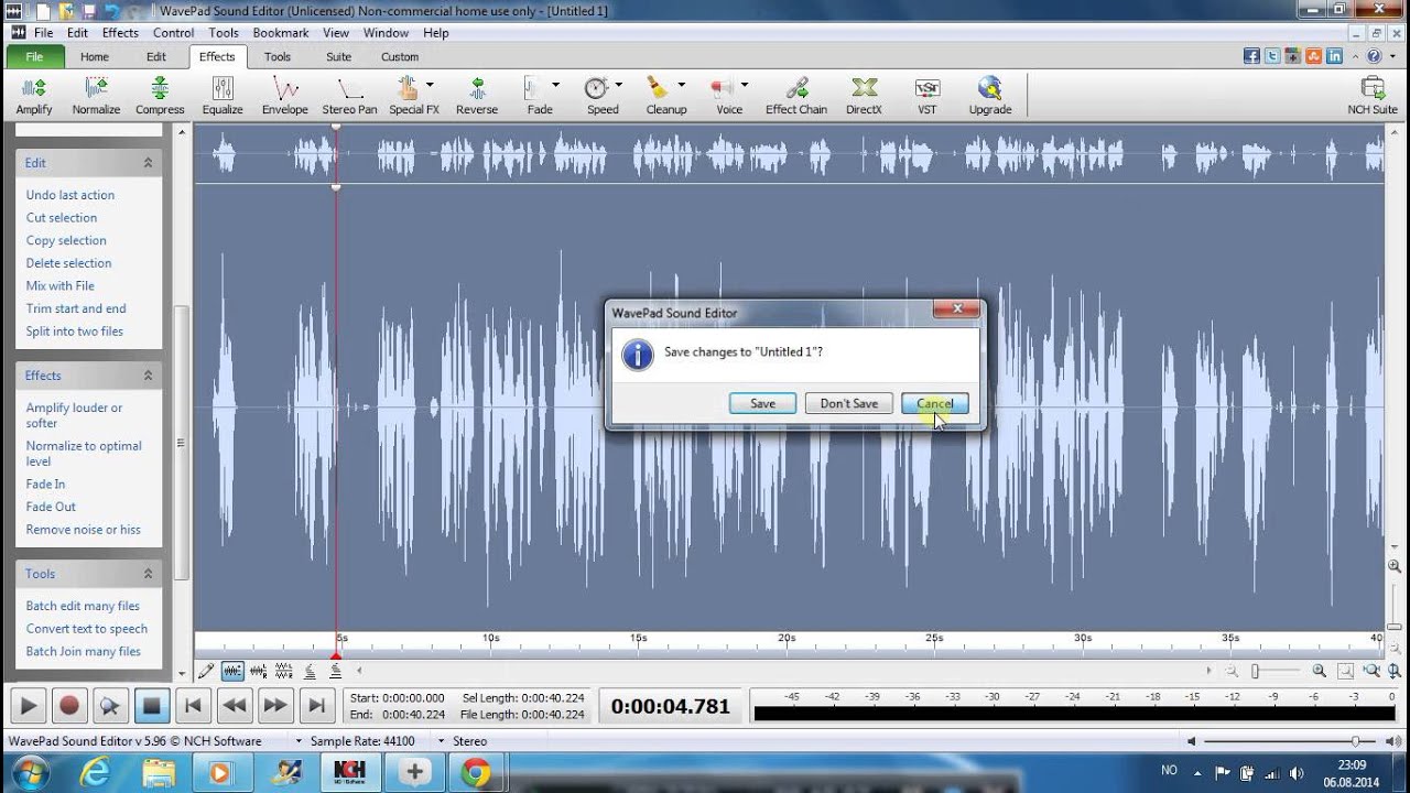 A tutorial about how to use wavepad to record audio