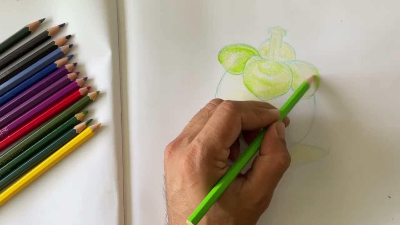 สอนวาดมังคุดสีไม้EP1