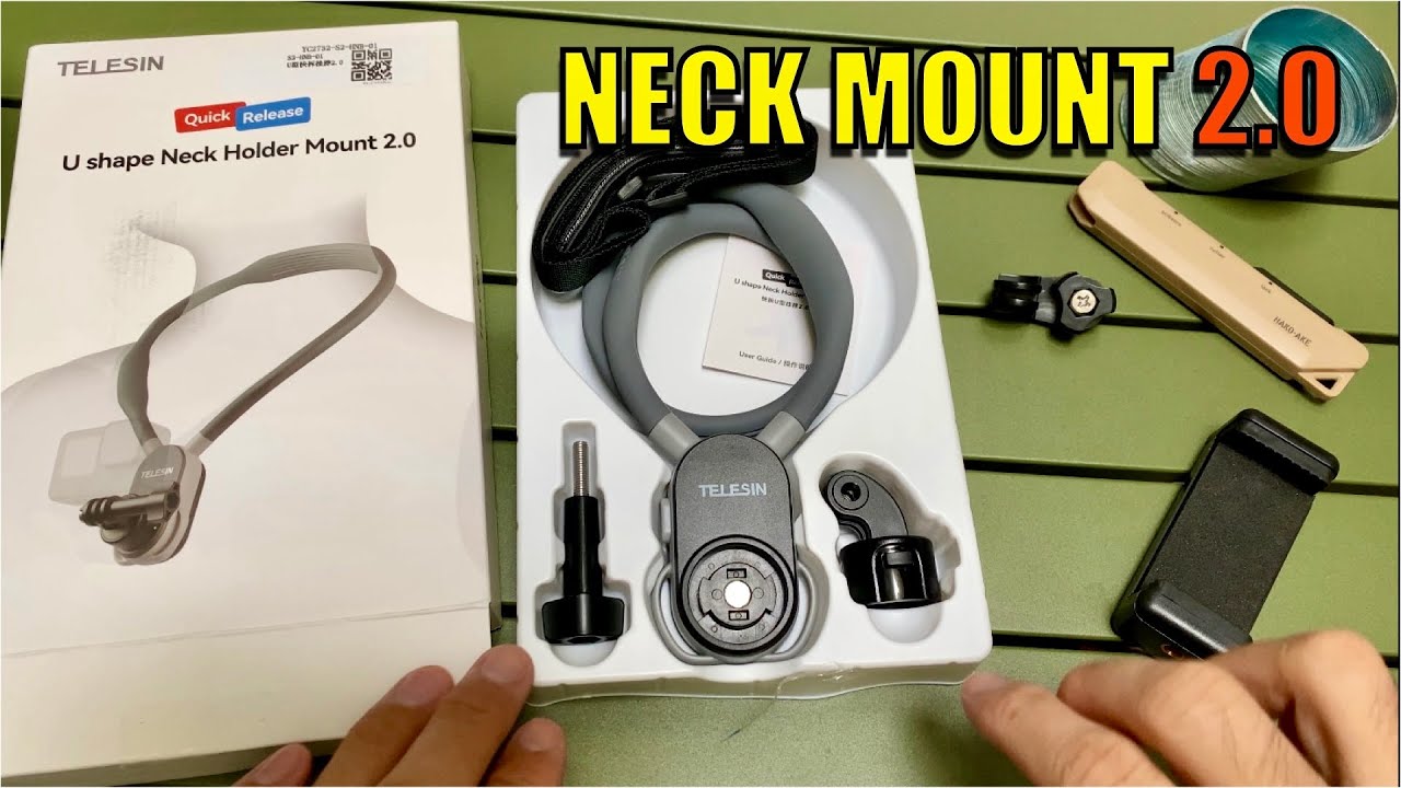 Unboxing and modify a neck mount by Telesin 2.0 for mobile phone use instead of action camera.