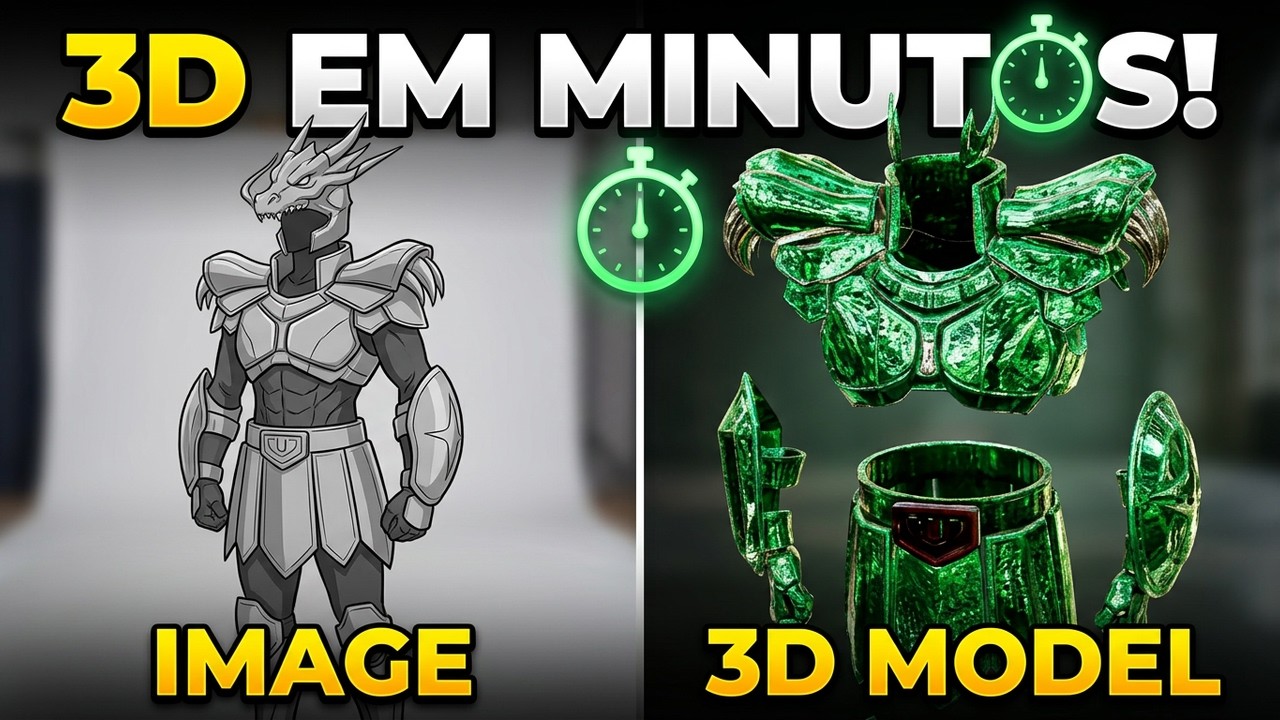 Imagem para 3D em minutos! Tripo3d.ai | Drag&atilde;o CDZ