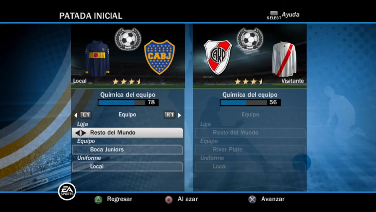 FIFA 10 (PS2) Gameplay - Boca Juniors vs River Plate