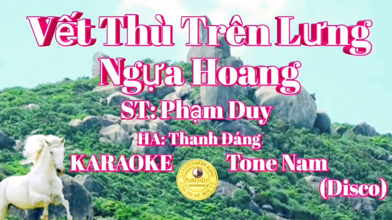 KARAOKE Vết Thù Trên Lưng Ngựa Hoang Tone Nam (Disco Modern Talking)