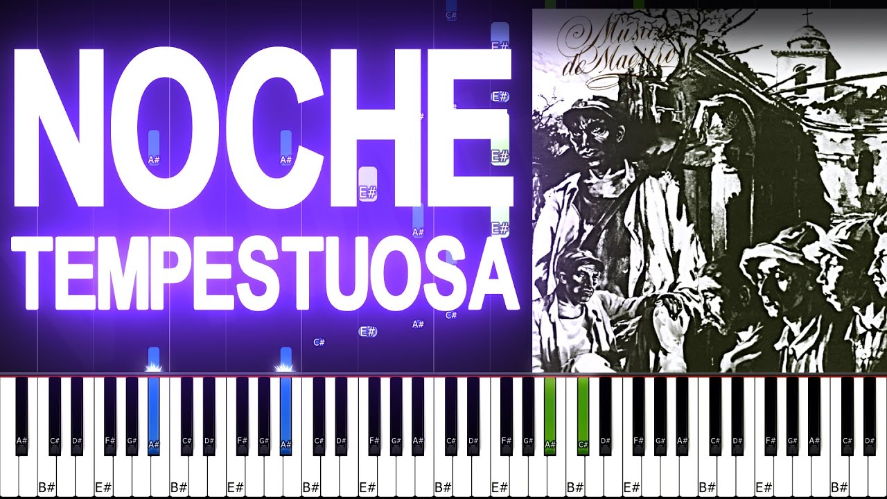 Musica de Maestros - Noche Tempestuosa | Synthesia Piano Tutorial