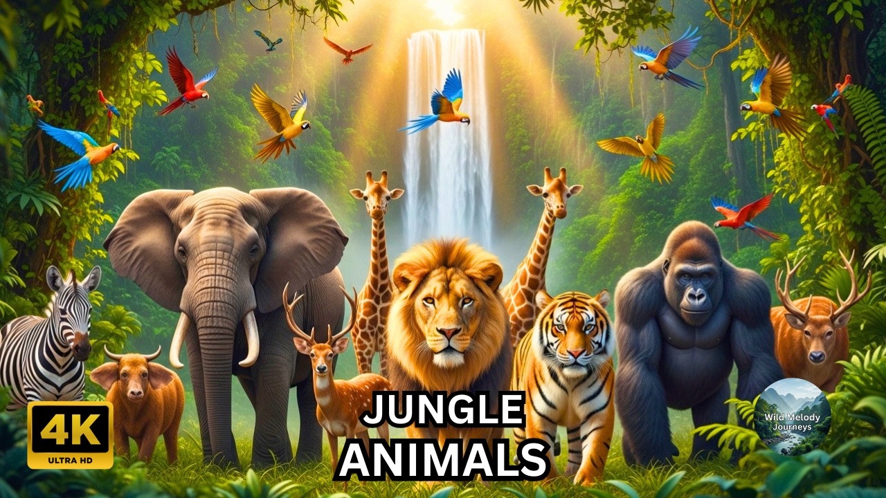 Jungle Animals in 4K Ultra HD | Stunning Wildlife Discovery 60FPS