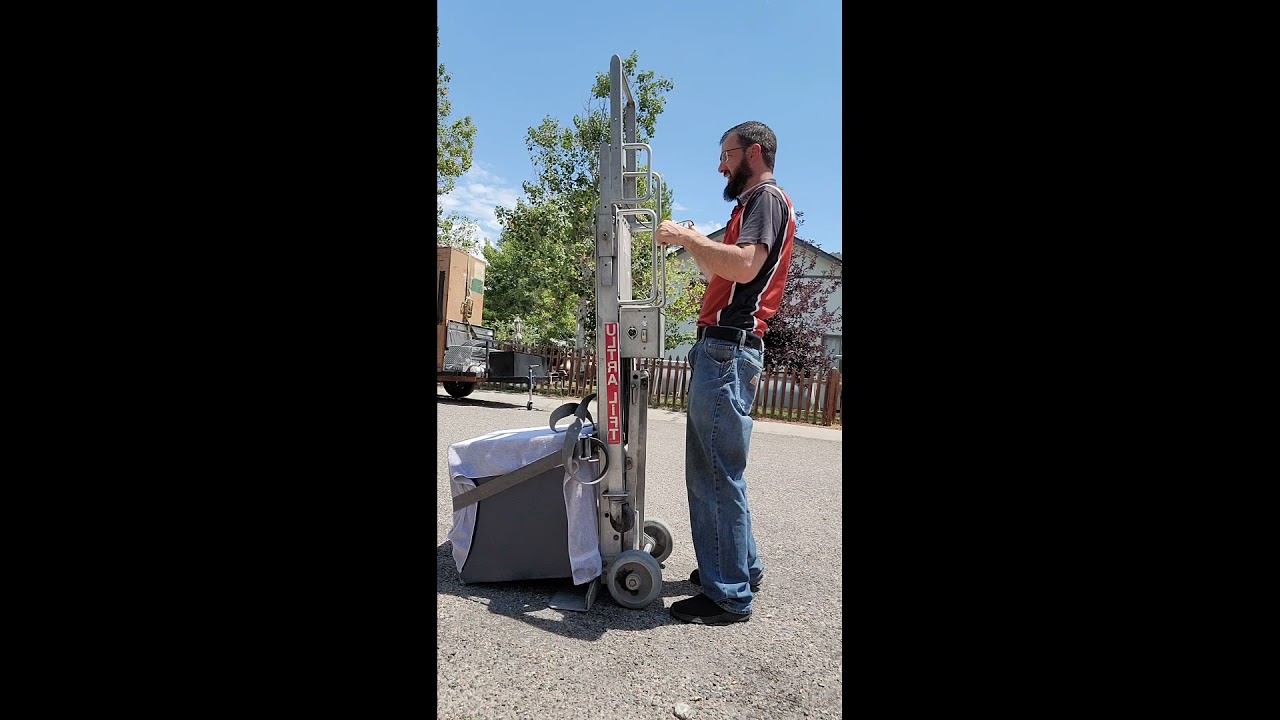 Ultra Lift Model 1500 Powered Hand Truck stair climber dolly review, Safe mover load safe back truck