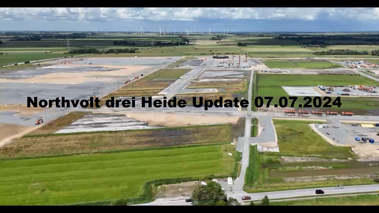 07.07.2024 Überflug Northvolt drei Baustelle Batteriefabrik Heide