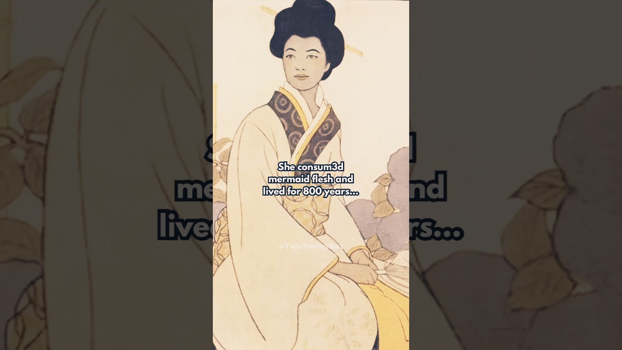 She ate a mermaid and lived for 800 years💔The story of Yao Bikuni  #folktale #japan #horror
