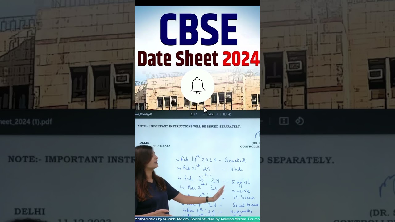 CBSE Biggest Update: Boards 2024 Datesheet Released | Important Dates 