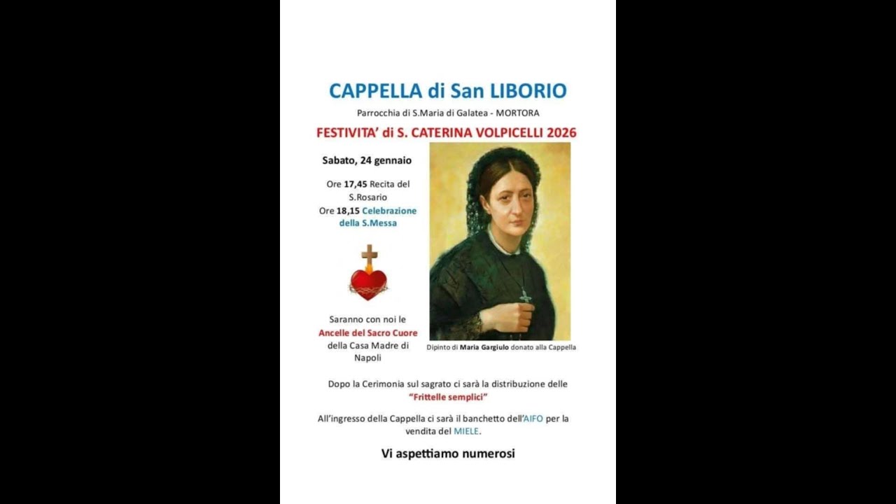 Santa Caterina Volpicelli  - Festività - Cappella di San Liborio  ( Piano di Sorrento) 24/01/2026